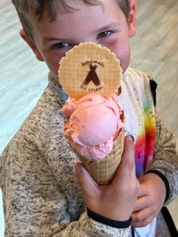 Homemade Ice Cream cone at Williams Den